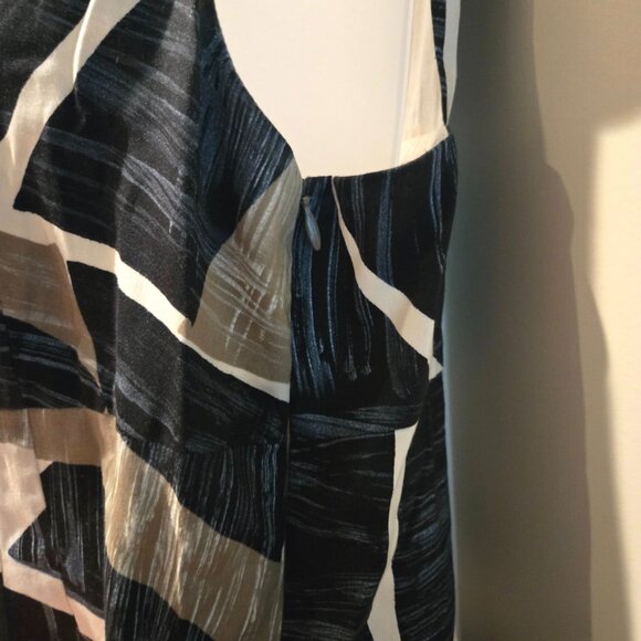 Weekend Max Mara Sleeveless Cotton Printed Geometric Shift Dress Size 12 - Picture 11 of 16